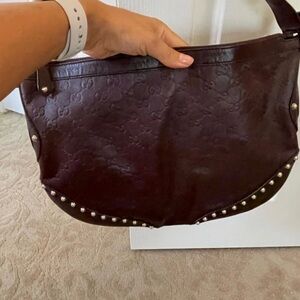 Gucci Leather Brown Hobo Bag